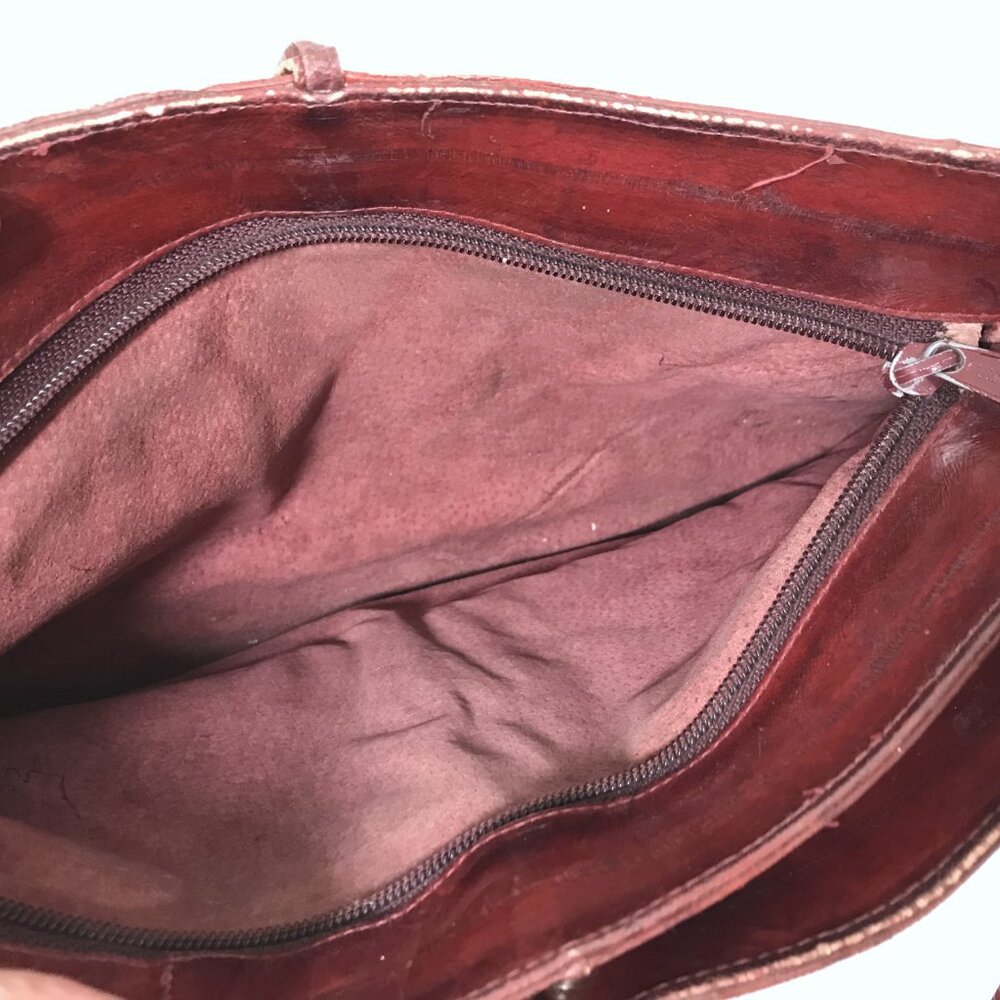 Vintage Oxblood Eelskin Shoulder Bag Korea - Picture 11 of 16